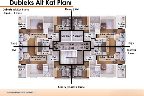 3+1 Lejlighed i Antalya, Tyrkiet Nr. 237981 - 13