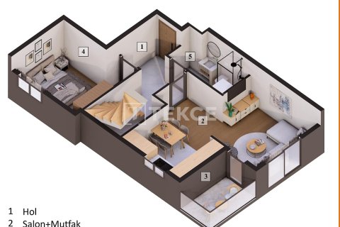 2+1 Lejlighed i Antalya, Tyrkiet Nr. 237979 - 15