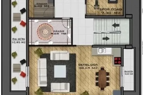 Продажа квартиры  в Аланье, Анталье, Турция 4+1, 1000м2, №223518 – фото 13