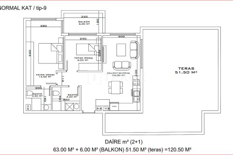 Apartment for sale in Aksu, Antalya, Turkey, 1 bedroom, 90m2, No. 100702 – photo 20