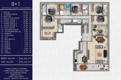 6+1 Takleilighet i Istanbul, Tyrkia Nr. 221712 - 4