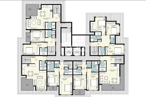 3+1 Takvåning i Alanya, Antalya, Turkiet Nr. 227644 - 23