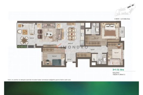 3+1 Leilighet  i Umraniye, Istanbul, Tyrkia Nr. 212812 - 12
