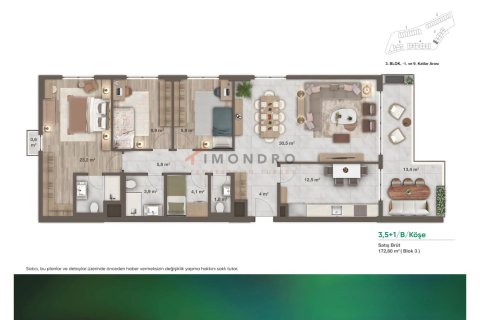 3+1 Leilighet  i Umraniye, Istanbul, Tyrkia Nr. 212812 - 10