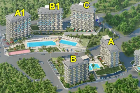 1+1 Lejlighed  i Alanya, Antalya, Tyrkiet Nr. 223692 - 14