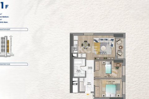 Продажа квартиры в Стамбуле, Турция 1+1, 76м2, №215401 – фото 15