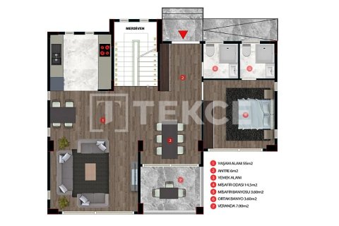 Продажа виллы в Эрдемли, Мерсине, Турция 4+1, 240м2, №228925 – фото 17