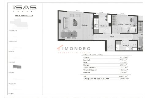 4+1 Leilighet  i Beyoglu, Istanbul, Tyrkia Nr. 221181 - 20