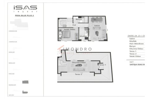 4+1 Leilighet  i Beyoglu, Istanbul, Tyrkia Nr. 221181 - 16