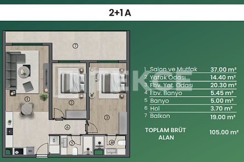 2+1 Leilighet i Ankara, Tyrkia Nr. 221506 - 18