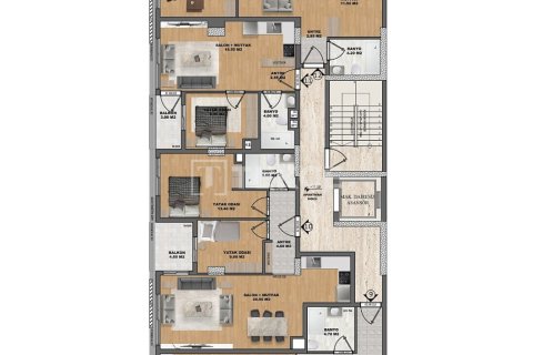2+1 Leilighet i Antalya, Tyrkia Nr. 237678 - 15