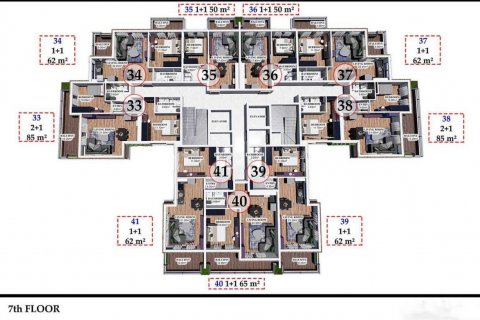 Leilighet i Alanya, Antalya, Tyrkia Nr. 94000 - 19