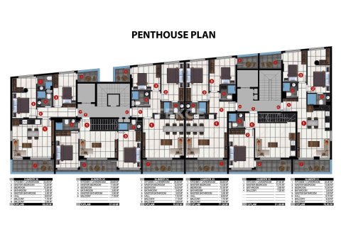 4+2 Takvåning i Alanya, Antalya, Turkiet Nr. 213766 - 24