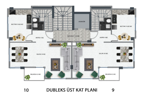 2+1 Leilighet i Kestel, Antalya, Tyrkia Nr. 10705 - 23