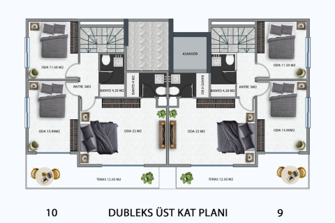 2+1 Leilighet i Kestel, Antalya, Tyrkia Nr. 10705 - 24