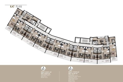 Wohnung in Tomuk, Mersin, Türkei Nr. 227892 - 11