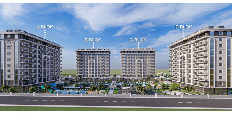 1+1 Lejlighed  i Demirtas, Alanya, Antalya, Tyrkiet Nr. 110704