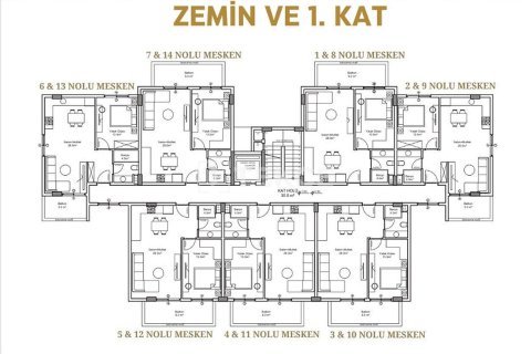 2+1 Takleilighet i Alanya, Antalya, Tyrkia Nr. 227524 - 14