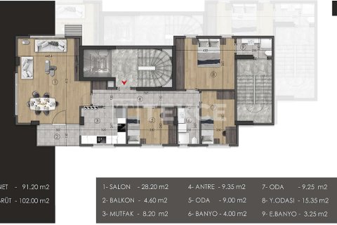Продажа квартиры  в Стамбуле, Турция 3+1, 102м2, №227334 – фото 11