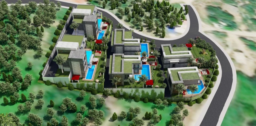 4+1 Villa i Kargicak, Alanya, Antalya, Turkiet Nr. 110662