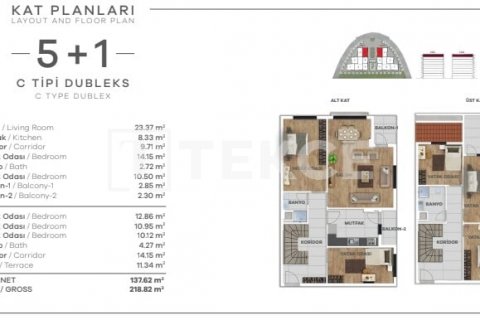 5+1 Lejlighed  i Istanbul, Tyrkiet Nr. 90645 - 10