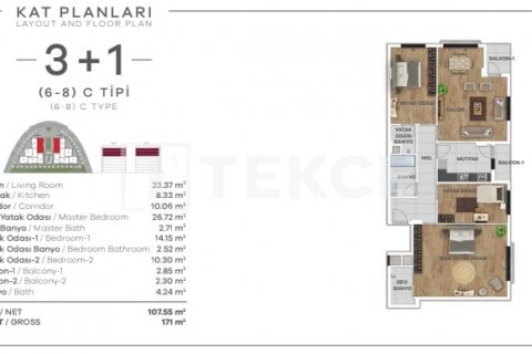5+1 Lejlighed  i Istanbul, Tyrkiet Nr. 90645 - 8