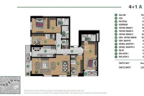4+1 Leilighet  i Istanbul, Tyrkia Nr. 221047 - 29