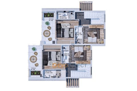 4+1 Villa  i Girne,  Nr. 225695 - 13