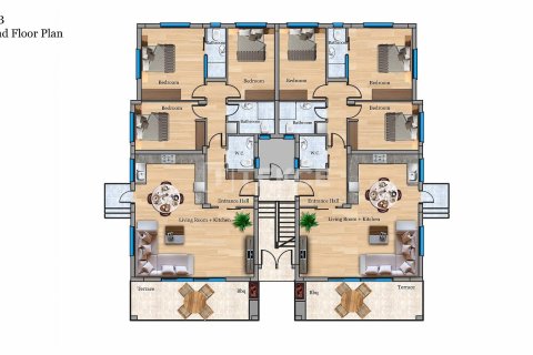 Продажа квартиры в Фамагусте, Северный Кипр 3+1, 160м2, №212549 – фото 7