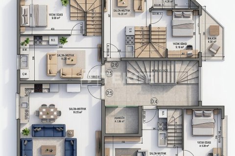 Продажа квартиры  в Фетхие, Мугле, Турция 3+1, 95м2, №237834 – фото 8