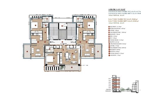 Продажа квартиры  в Мерсине, Турция 1+1, 90м2, №237836 – фото 12