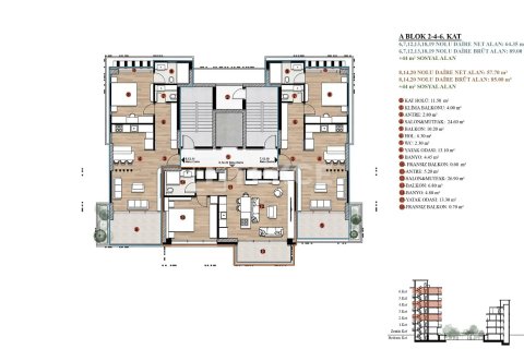 Продажа квартиры  в Мерсине, Турция 1+1, 90м2, №237836 – фото 13