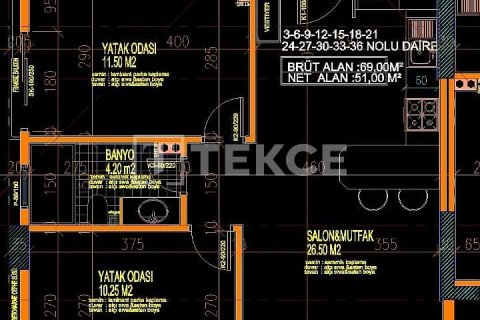 Продажа квартиры в Мезитли, Мерсине, Турция 2+1, 90м2, №226858 – фото 25