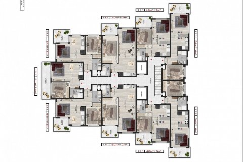 2+1 Penthouse i Alanya, Antalya, Tyrkiet Nr. 75165 - 4