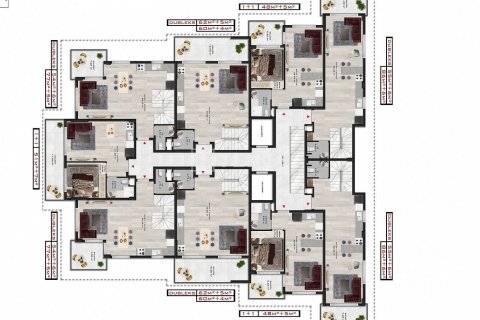 2+1 Penthouse i Alanya, Antalya, Tyrkiet Nr. 75165 - 3