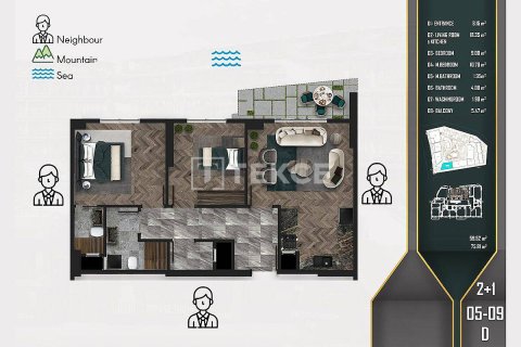 Продажа квартиры в Чинарджике, Ялове, Турция 2+1, 100м2, №213518 – фото 30