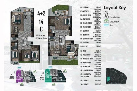 Продажа квартиры в Чинарджике, Ялове, Турция 2+1, 100м2, №213518 – фото 27