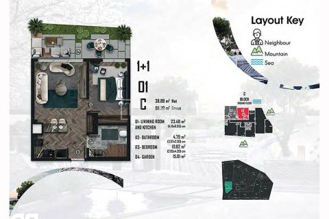 4+2 Lägenhet  i Cinarcik, Yalova, Turkiet Nr. 213519 - 24