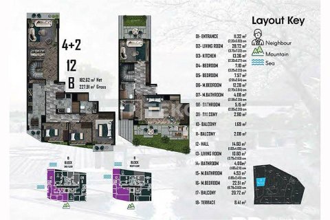 4+2 Lägenhet  i Cinarcik, Yalova, Turkiet Nr. 213519 - 23