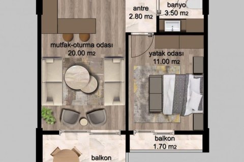 Продажа квартиры  в Эрдемли, Мерсине, Турция студия, 43м2, №227926 – фото 19