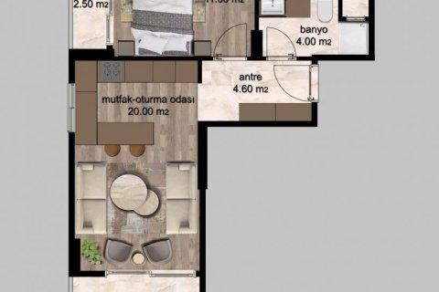 Продажа квартиры  в Эрдемли, Мерсине, Турция студия, 43м2, №227926 – фото 20