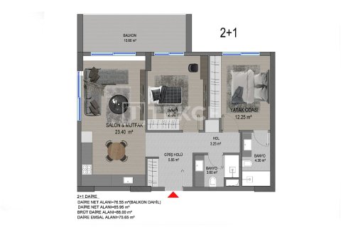 2+1 Leilighet  i Ankara, Tyrkia Nr. 212706 - 12