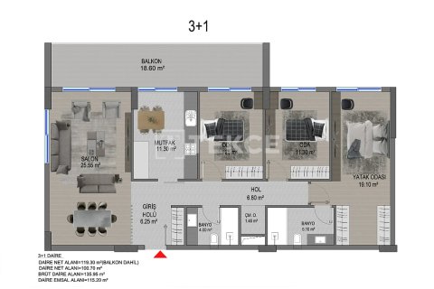 2+1 Leilighet  i Ankara, Tyrkia Nr. 212706 - 11