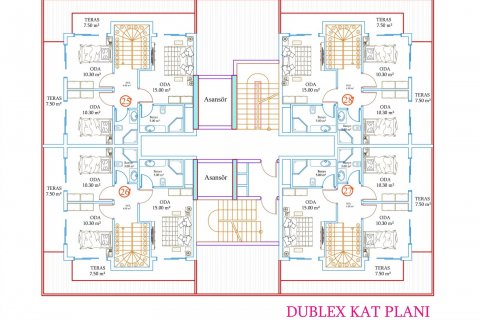 Dubleks daire   Avsallar, Antalya, Türkiye №94533 - 20