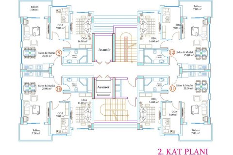 Dubleks daire   Avsallar, Antalya, Türkiye №94533 - 15