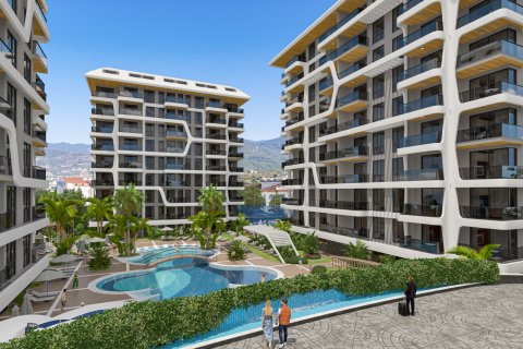 Lägenhet  i Tosmur, Alanya, Antalya, Turkiet Nr. 94535