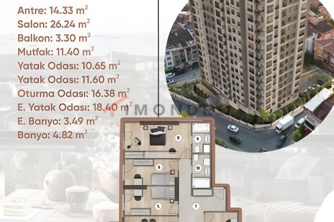 Apartment for sale in Küçükçekmece, Istanbul, Turkey, 2 bedrooms, 101m2, No. 228537 – photo 9