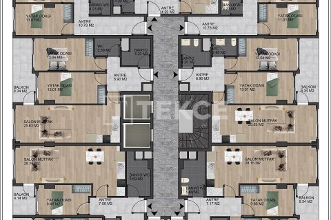 2+1 Takvåning i Antalya, Turkiet Nr. 222166 - 13