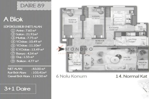 Apartment for sale in Küçükçekmece, Istanbul, Turkey, 2 bedrooms, 70m2, No. 228526 – photo 9
