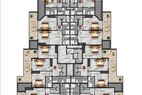 Продажа квартиры  в Аланье, Анталье, Турция 4+1, 184м2, №101132 – фото 25